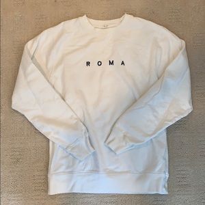 Brandy Melville white Roma (Rome) Crewneck